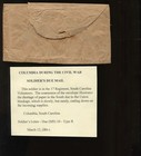 Confederate Columbia South Carolina Stampless  due 10  Cover Csa Cv  200 Lv6683