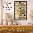 Gustav Klimt The Kiss Art Print Poster Framed 11x17 Vintage Wall Gold Decor