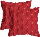 Christmas Throw Pillow Covers Set 2 Pcs Decorative Cushion Cases For Sofa Couch
