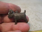 Vintage 1950s Ideal Dog Food Terrier Mini Metal Good Luck Advertising Promo L62