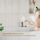 Recycled 5g Peva Shower Curtain Liners With 3 Magnets  Water Proof 36 Inch Narro