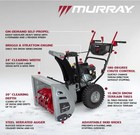 Murray Mys2420801 Flurry 24  208cc Dual-stage Gas Snow Blower New Briggs Stratto