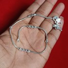 Elegant 925 Silver Anklet Pair Women Ankle Bracelet Indian Payal Gift For Her