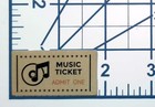 Vintage Music Ticket Concert Admit One Vinyl Stick Sticker Decal Die Cut