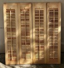 4 Panels 40  Tall X 9  Wide Wood Interior Louver Plantation Window Shutters Vtg