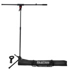 Microphone Boom Stand Mic Clip Holder Studio Adjustable Foldable Tripod W Case