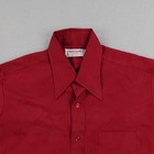 Vintage Silversmith Shirt Men Xl Red Leaf Jacquard Button Up Disco Dagger Collar