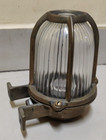 Original Antique Ship Salvage Brass Nautical Passageway Bulkhead Wall Light 1 Pc