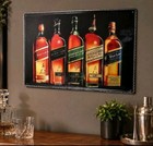 Johnnie Walker Whisky Bottles Metal Sign Man Cave Bar Decor 8  X 12 