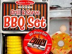 Melissa   Doug Brand New Grill And Serve Bbq Set Wooden Utensils   Play Food