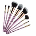 Magical Unicorn Makeup Brush Set Metallic Rose Gold Cosmetic Brushes  8 Pieces 