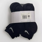 Authentic Nike Kid s Everyday Ankle Quarter Socks 6-pairs Black Small 3y-5y