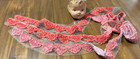 Puffy Pink Hearts Antique Costume Trim Lace 87    51  X 2  Wide Salvaged Estate 