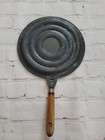 Vintage Flame Tamer Metal Pot Diffuser 8  Round Wooden Handle Gas Stove Camp      