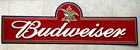 Budweiser Logo Sign Anheuser Busch Metal Beer Advertising Tacker Cursive 46  Nos