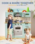 Wooden Play Kitchen Set  Pretend Play Kitchen With Lights And Sounds For Ages   
