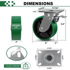 8 x3  Super Heavy Duty Casters  Kingpinless Polyurethane Steel Caster Wheel