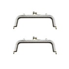18cm Square Frame Kiss Clasp - Smooth Grip Metal Lock Hasp For Diy Wallets   Bag