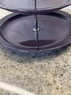 Le Creuset Purple 3 Tier Tiered Cake Dessert Stand Afternoon Tea Tray Party