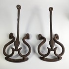 Pair Of Fancy Antique Horse Drawn Carriage Buggy Cart Cast Iron Steps Late 1800s