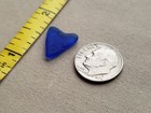 Genuine Beach Sea Glass Surf Tumbled Cobalt Blue Frosted Heart Shape Rare V01