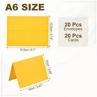 20pack Golden 4x6 Envelopes  A6 Envelopes With Folded Cards