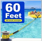 Seleware 60ft Heavy Duty Boat Tow Rope 6000lb 6k Tubing 1-6 Riders Floating