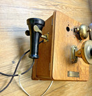 Antique Western Electric Co  Hand Crank Wood Box Telephone  display Only 