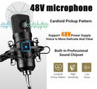 Podcast Microphone Recording Sound Card Professional Studio Equipment Bundle Set
