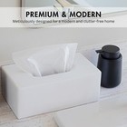 Matte White Tissue Box Cover Rectangular Facial Tissue Dispenser For Bathroom Ki