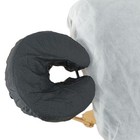 75 Pcs Fitted Disposable Massage Headrest Covers Black Non-woven For Spa Salon