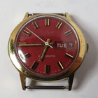 Vintage 1950 s Mens Swiss Paul Monet Aquamatic Gold Tone Bezel Watch Runs