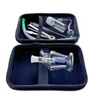 Mini 3  Glass Bong Filter Smoking Hookah Water Pipe Portable Bubbler W tool Box