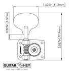  4  Hipshot Hb10 Bass Tuners Lollipop Keys For Fender Japan Mustang Bass  Nickel