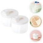 2 Pcs Milk Powder Portable Box Bottle Container Travel Baby Dispensers Formula