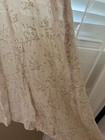 Antique Women   s Floral Wrap Dress M l 100  Cotton V-neck Long Sleeve Midi Ruffle