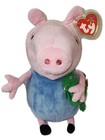 Ty Large Plush Beanie Buddy George Peppa Pig 10  Medium Uk Excl Mwmt Stuffed Toy