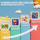 Wooden Magnetic Pattern Blocks Set With Cards  288 Pcs Montessori Tangram Puz   