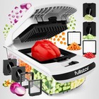Pro  Vegetable Chopper - Chopper And Spiralizer - Food Chopper With Container   