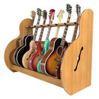7 Guitar Rack In Red Oak  Nitro Safe   The Session    Deluxe   U s a  Made