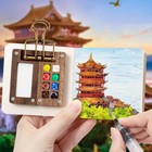 Mini Watercolor Kit Travel Pocket Artist Set Portable For Painters W  12 Colors
