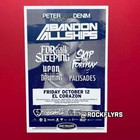 Abandon Allships 2012 Concert Promo 11x17 Street Poster   Seattle Wa