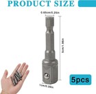 5pcs Hex Shank To Square Drive Socket Adapters Impact Socket Set With 1 4 To 3 8