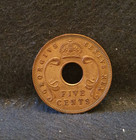 1952 East Africa 5 Cents  Decent Details  Km-33  ea5 