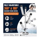 Aluminum Trolling Rod Holder Tree     3 Rod Adjustable Fishing Rod Holder Tr