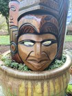 Vintage Large Carved Wood Tiki Mask  10   x 16   hawaii Polynesian Tiki Bar
