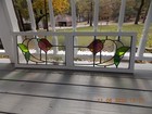Tulip Pattern Set 2 Leaded Stained-glass Windows Reframed 23  X 14 3 8 0 S h