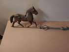 Antique Horse Weathervane Iron And Copper 22  Inches Bullet Hole Patina