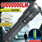 High Power 2000lm Led Flashlight Tactical Torch Usb Charging Zoom Light
