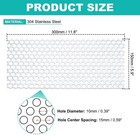 Patikil 11 8  X 5 9  304 Stainless Steel Perforated X 5 9   Silver